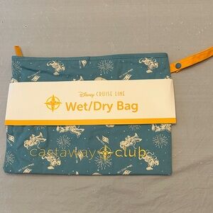 Disney Cruise Line Teal and Yellow Wet/Dry Bag